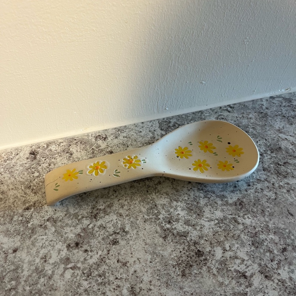 InHomestylez Floral Ceramic Spoon Rest